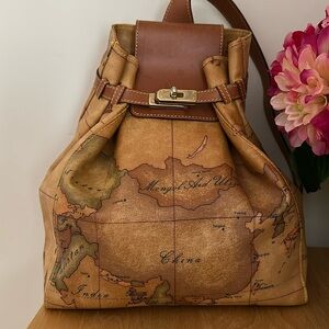 Alviero Martini Iconic Geo Print Backpack